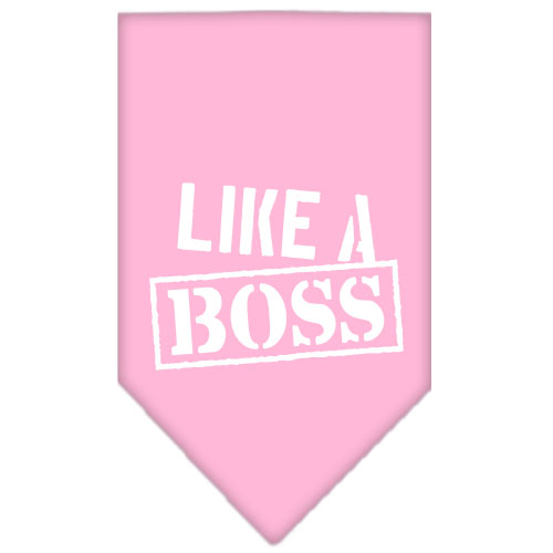 Like a Boss Screen Print Bandana Light Pink Large